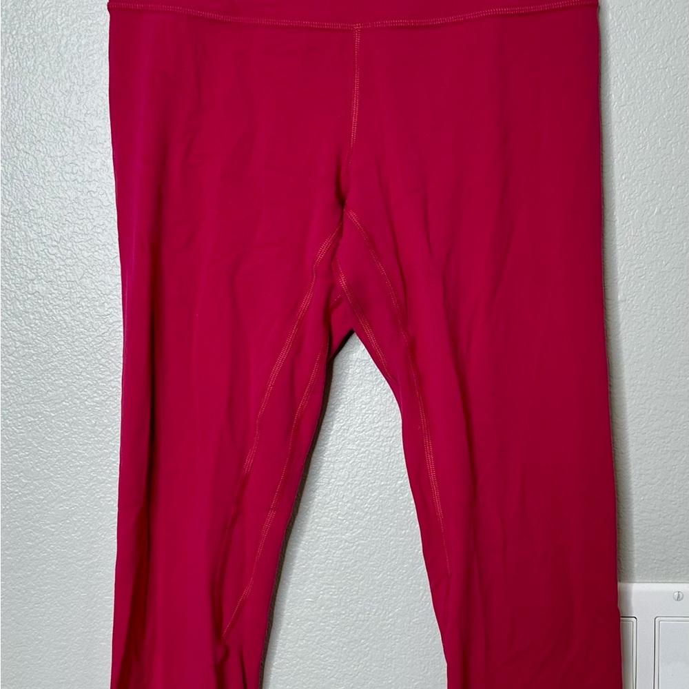 lululemon athletica Mid-Calf Length Bright Pink Leggings